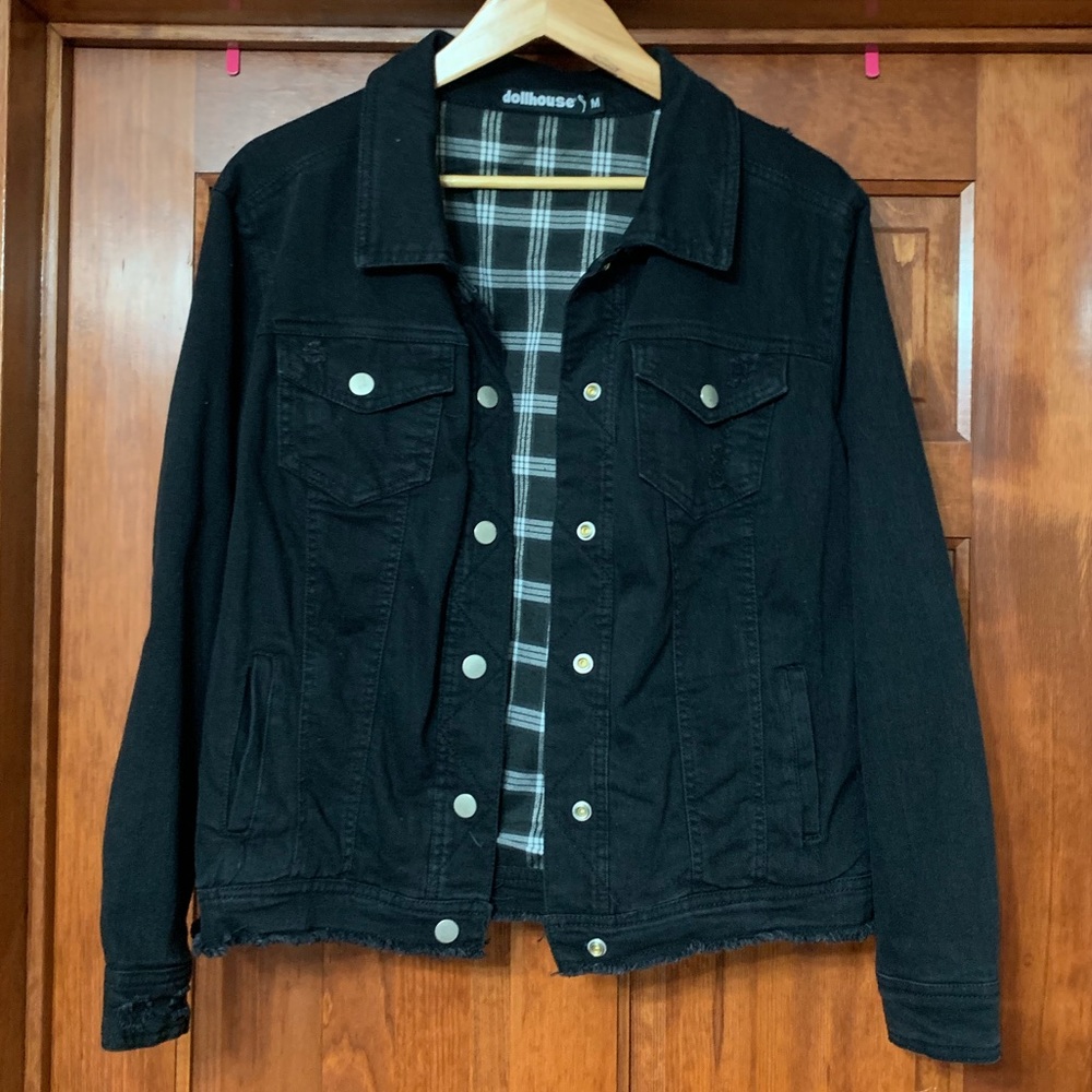 Dollhouse Black Ripped Jean Jacket